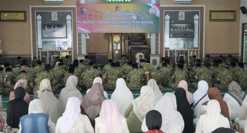 Peringati HUT ke-1 Kodam XX/Tuanku Imam Bonjol, Korem 042/Garuda Putih Gelar Doa Bersama